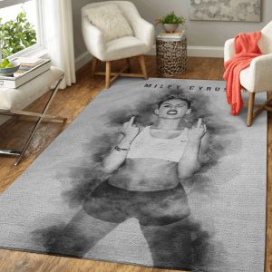 Miley Cyrus Music Monochrome Art II Teppich