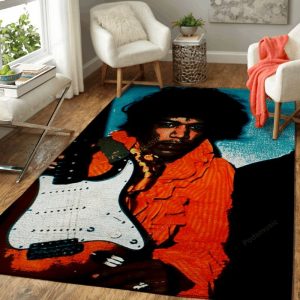 Jimi Hendrix Legend Rock Band Music Perform 5 Teppich