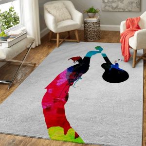 Roger Watercolor Music Legends Art Teppich