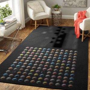 Rorschach And Glass Beads Visual Music Art Teppich