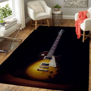 Les Paul Electric Guitar Music Art Teppich