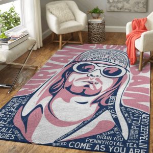 Kurt Cobain In Wpap Music Wpap Art Teppich