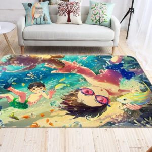 Boy Swimming Anime 1 Teppich