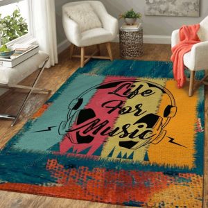 Life For Music Vintage Music Art Teppich