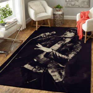 Mick Jagger And Mic Music Artist Art Teppich