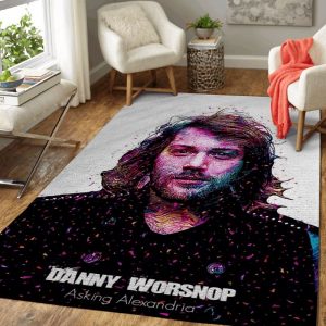 Danny Worsnop Illustration Asking Alexandria In Color Art Teppich