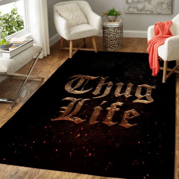 Thug Life Music Symbols Art Teppich