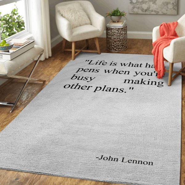 John Lennon Life Is What Happens When Youre Busy Making Other Plans Teppich