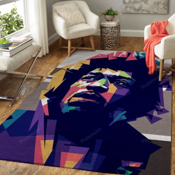 Jimmy Hendrix Music Art Teppich