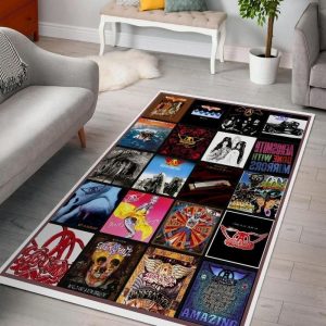 Aerosmith Albums Living Room Music Band Teppich