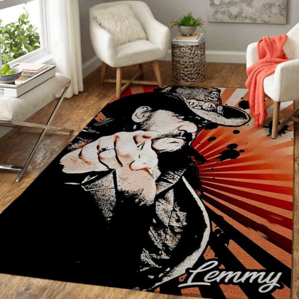 Lemmy Kilmister Music Art Teppich