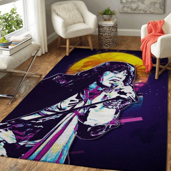 Mick Jagger 80s Retro Music Art Teppich