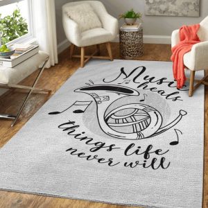 Music Heals Sayings And Quotes Art Teppich