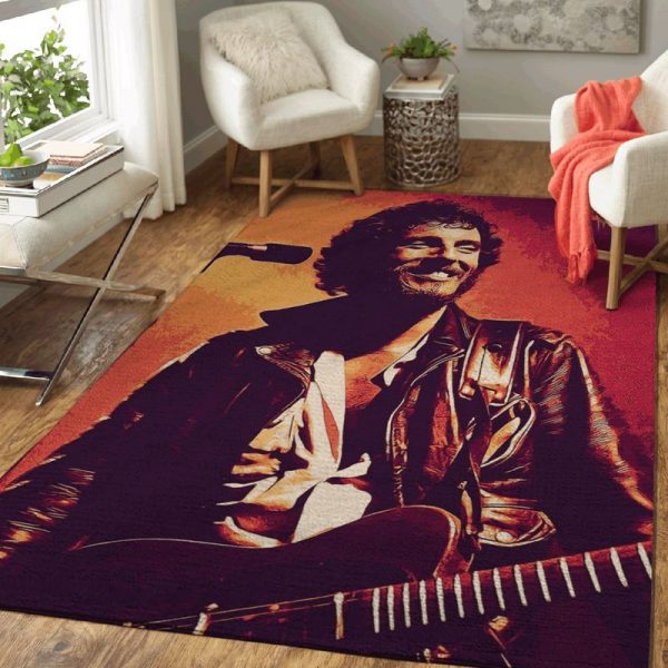 Bruce Springsteen Guitaris Art Teppich