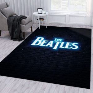 The Beatles Glow Font Teppich