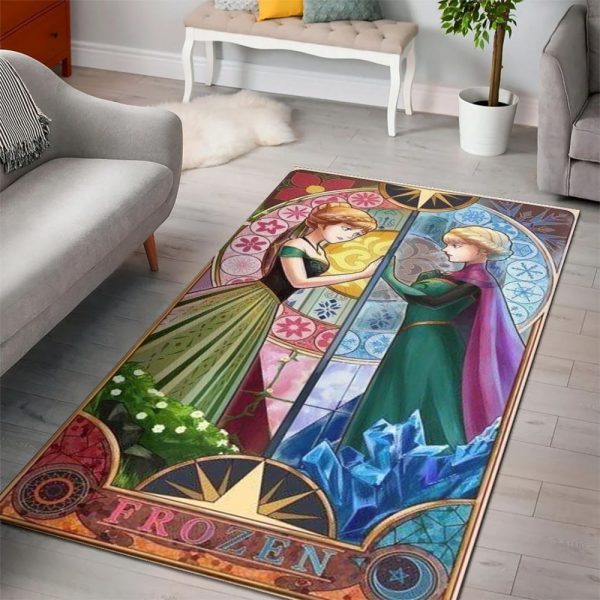 Elsa Frozen And Anna Disney Princess Characters Disney Movies 3 Teppich