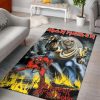 Iron Maiden The Number of the Beast Music Symbols Art Teppich