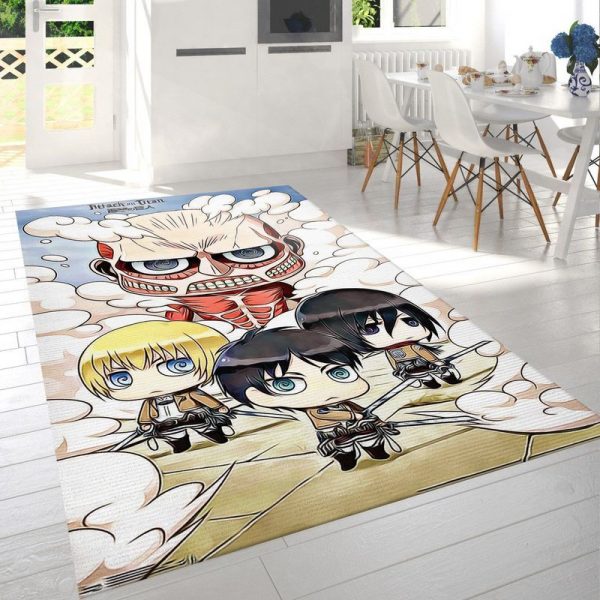 Attack On Titan Chibi Group Teppich