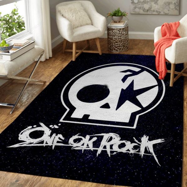 One Ok Rock Skull Music Art Teppich