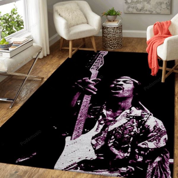 Jimi Hendrix Perform Music Legend Art Teppich