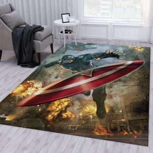 Marvel MCU Avengers Captain America Shield Throw Winter Soldier Movies Teppich