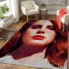 Lana Del Rey Musician On Paintings Art Teppich