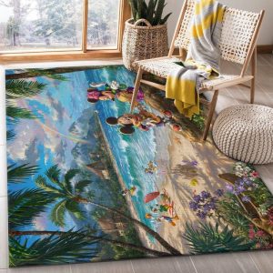 Mickey And Minnie In Hawaii Teppich