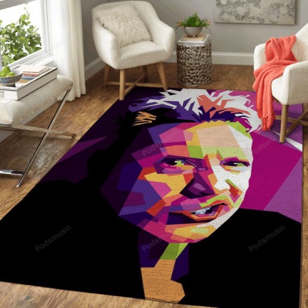 Johnny Rotten In Popart Music Art Teppich