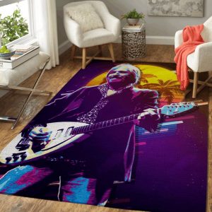 Tom Petty Artwork Music Synthwave 80s Art II Teppich