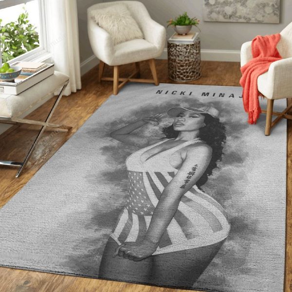 Nicky Minaj Music Monochrome Art Teppich