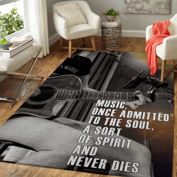 Music Never Dies Music Art Teppich