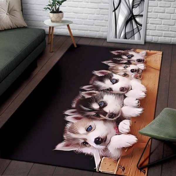 Husky Puppies Teppich