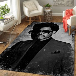 Theweeknd Music Monochrome Art Teppich