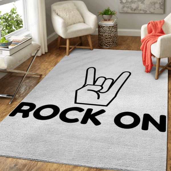 Rock On Music Art Teppich