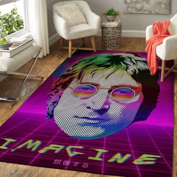 John Lennon Imagine The Beatles Popart Teppich