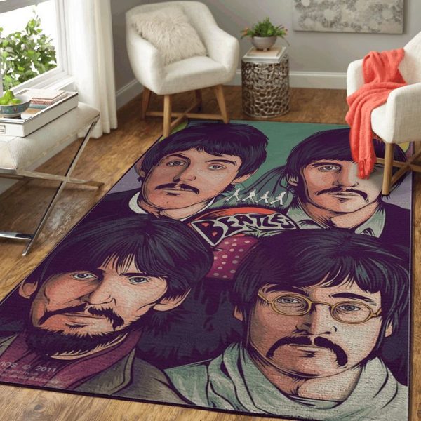 Beatles Band Members Love Art Teppich