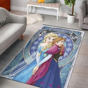 Elsa Frozen And Anna Disney Princess Characters Disney Movies 1 Teppich