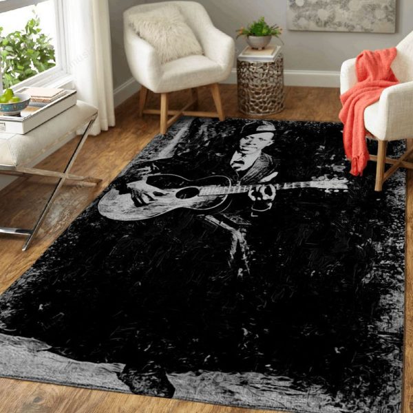 Robert Johnson Music Monochrome Art Teppich