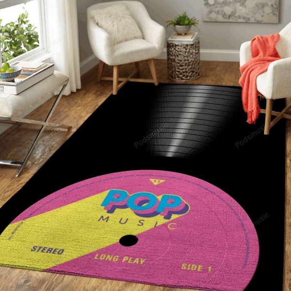 Pop Vinyl Music Art Teppich