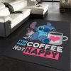 Stitch No Coffee Not Happy Teppich