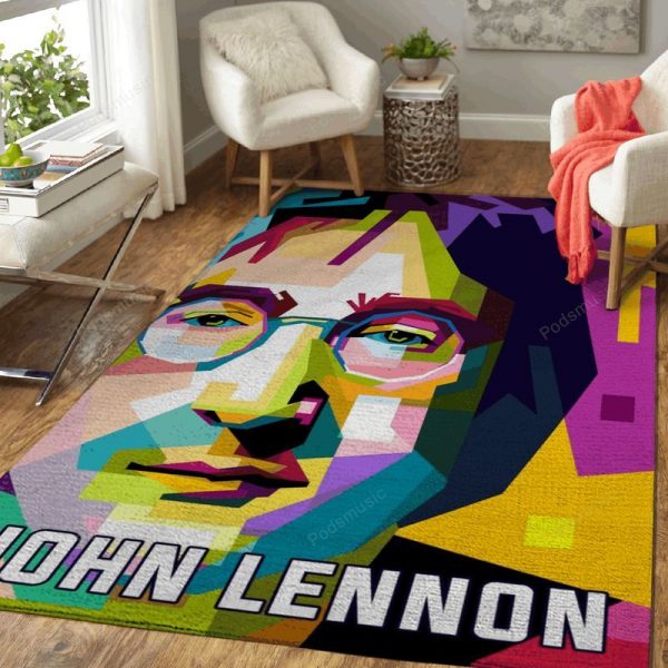 John Lennon Wpap Music Art II Teppich