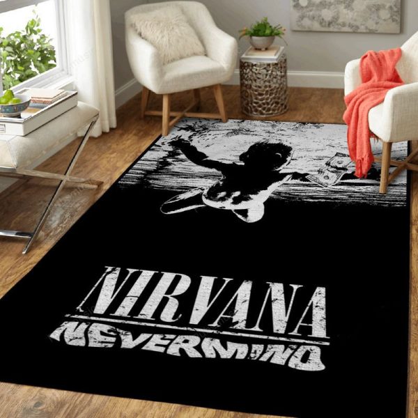 Nevermind Nirvana Album Covers Music Art Teppich