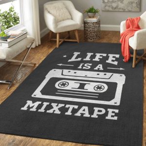 Life Is A Mixtape Music Art Teppich