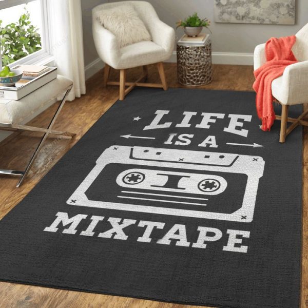 Life Is A Mixtape Music Art Teppich