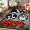 Kiss Circular Metallic Music Art Teppich