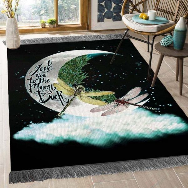 Dragonfly And Moon Floor Overlay Teppich