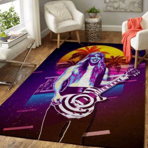 Zakk Wylde 80s Artwork Music Synthwave 80s Art Teppich