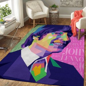 John Lennon The Beatles English Rock Band Popart Teppich