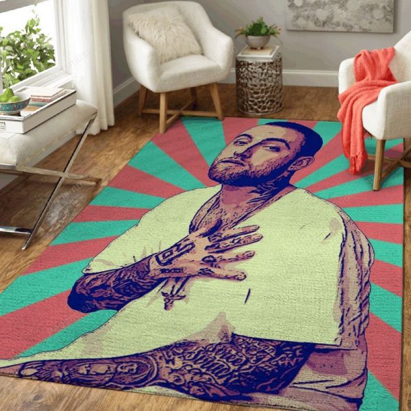 Mac Miller Retro 1 Retro Music Art Teppich