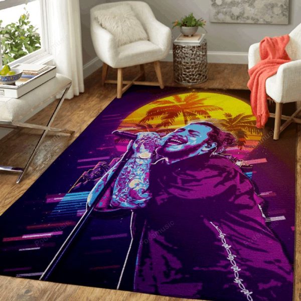 Post Malone Concert 80s Artwork Music Synthwave 80s Art Teppich